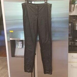 💕H&M💕 Black Faux Leather Pants 10